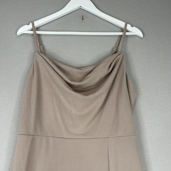 Birdy Grey Womens Dress Large Pink Cowl Flowy Side Slit Gown Formal Bridesmaid - Picture 3 of 11